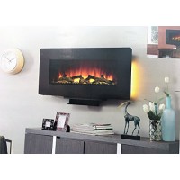 Amber Hearth 36" Wall Mounted or Use with Stand Electric Fireplace with Remote Control - B0755581GN